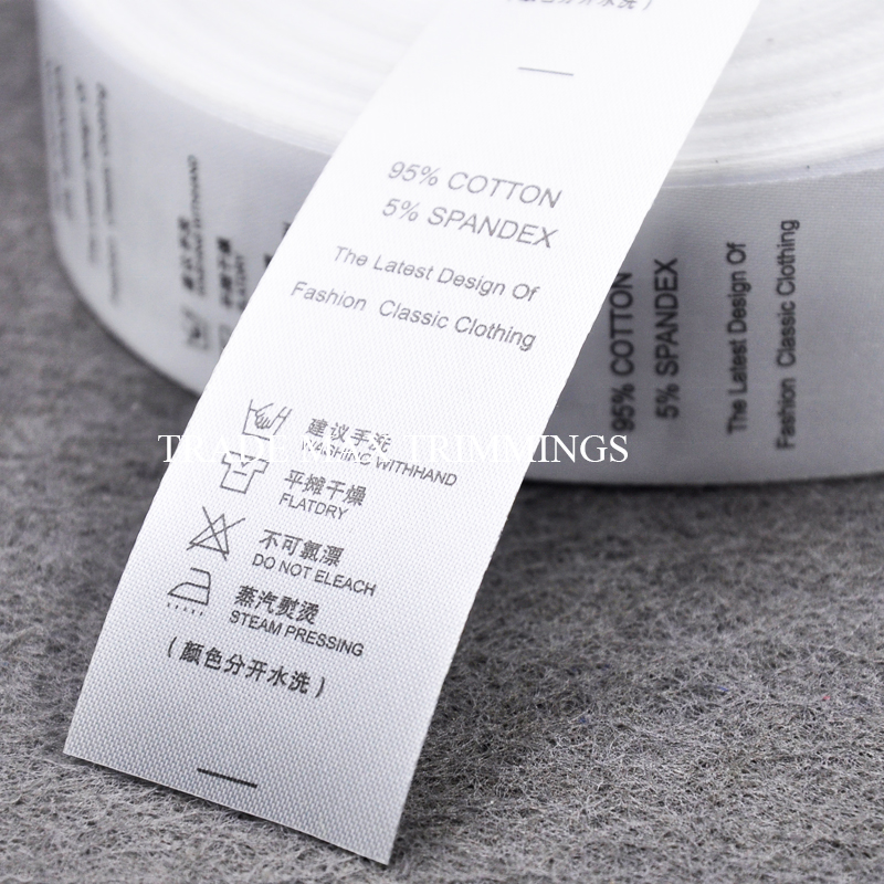 Satin Printed label for clothing