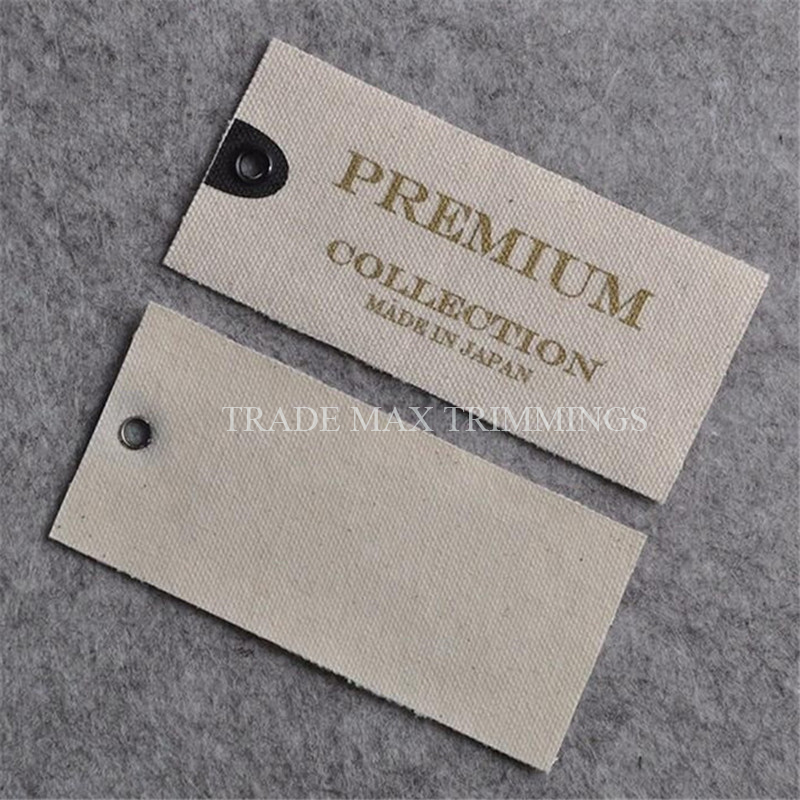 Fabric textile hangtags for apparel