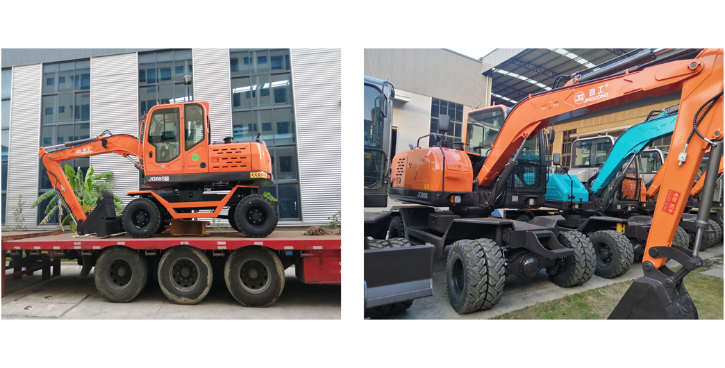 75S-9 excavator of JingGong hot sale small wheel excavator 