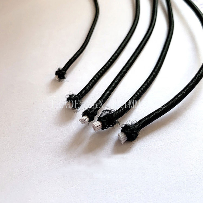 Black Round Elastic Cord