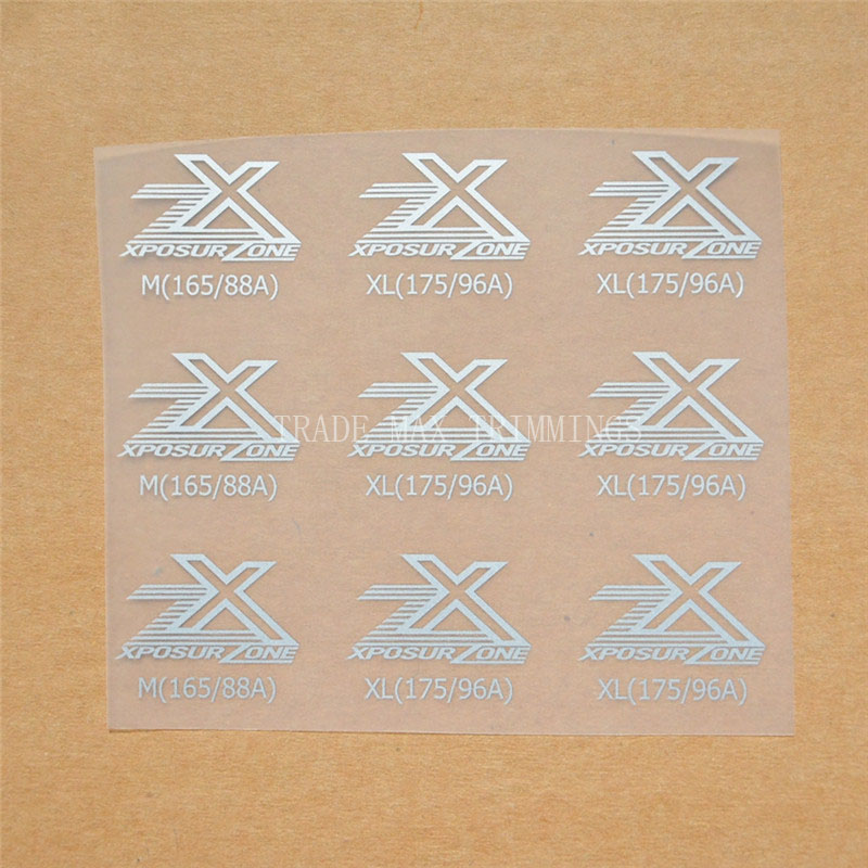 ZX flat tagless heat transfer label garment for size label 