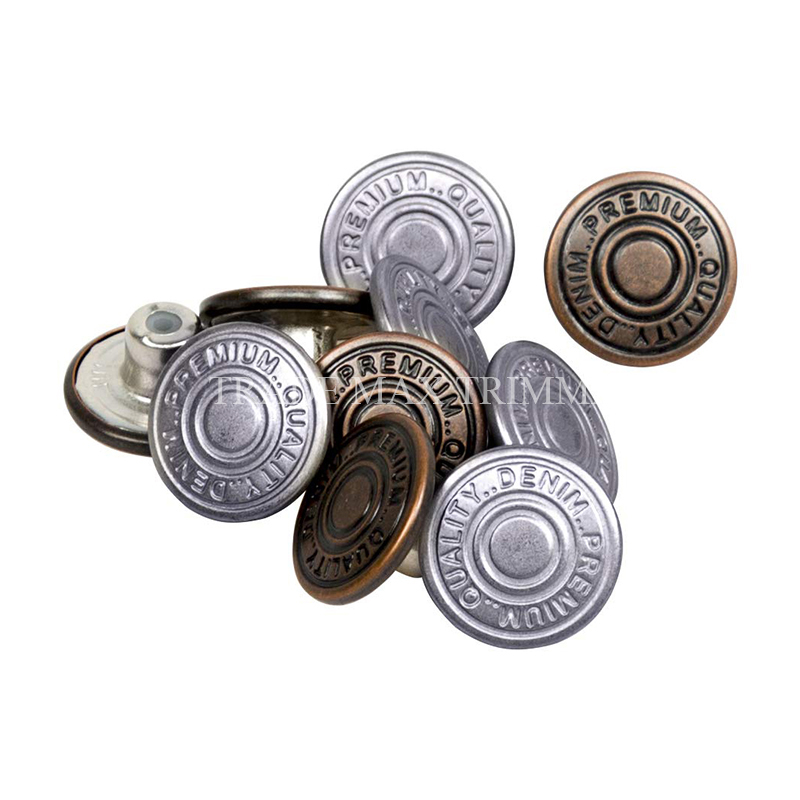 brass jeans button