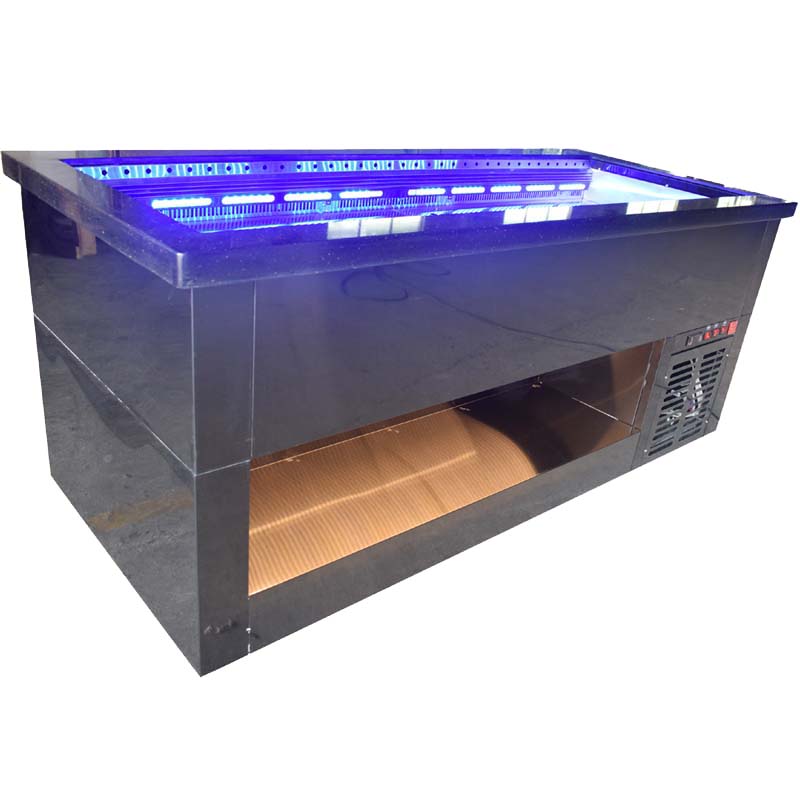 black stainless steel open chill table black stainless steel open chill table