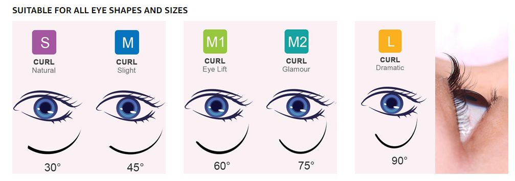 eyelash lash sizes