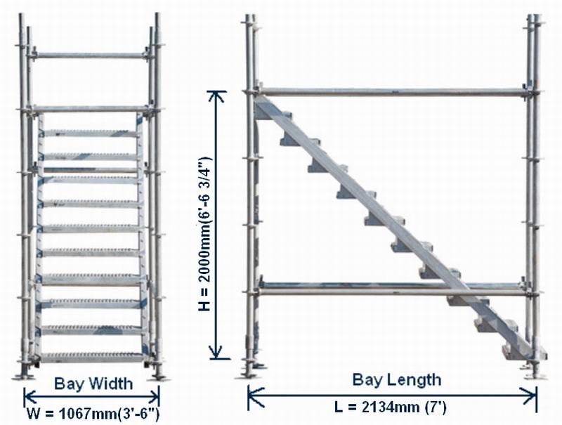 System Scaffolding Stringer Stair