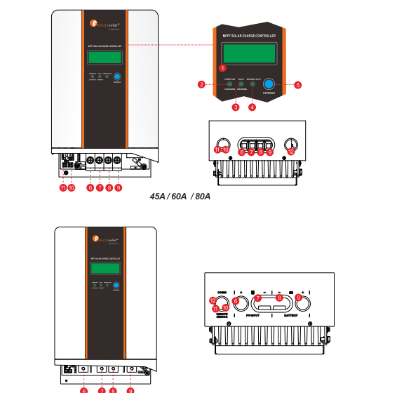 High Quality MPPT Charge Controller With LCD Screen