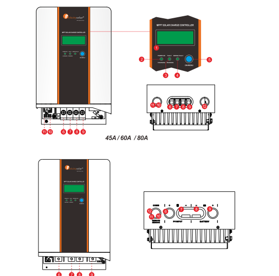 High Quality MPPT Charge Controller With LCD Screen High Quality MPPT Charge Controller With LCD Screen