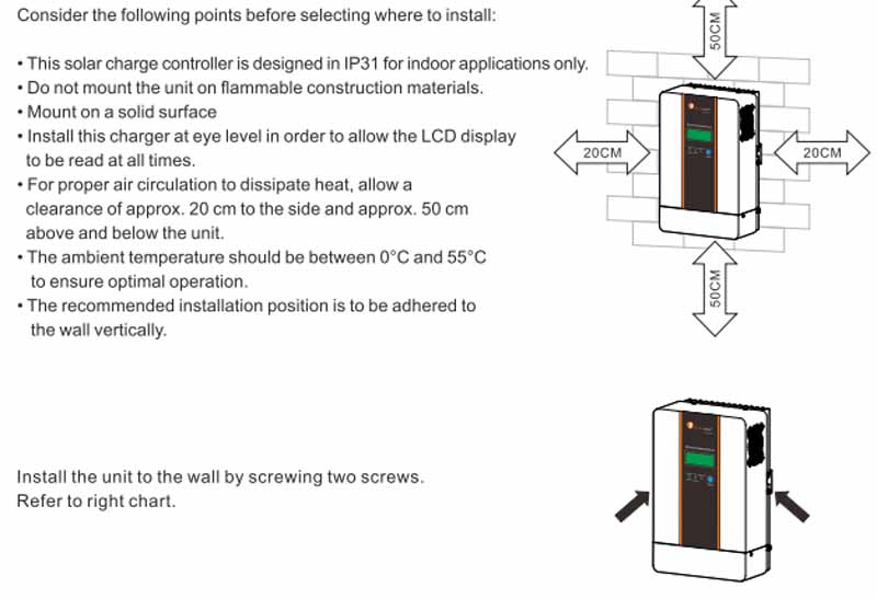 100A MPPT Charge Controller With Battery Protection Function 