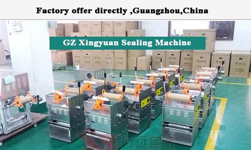 Manual type plastic food tray sealing machine