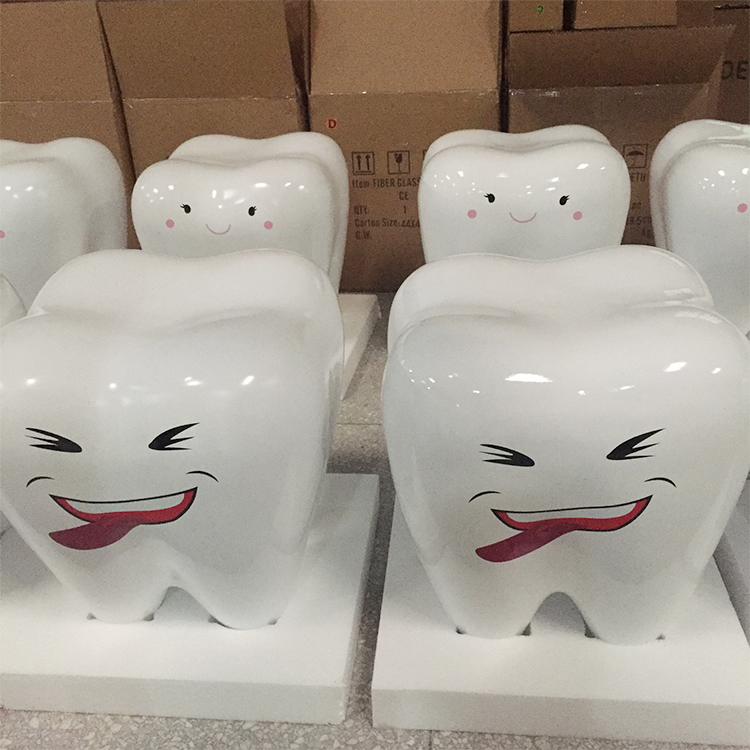 tooth chair cartoon tooth statues