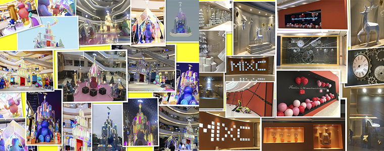 metal craft sky wheel for shopping mall show decor
