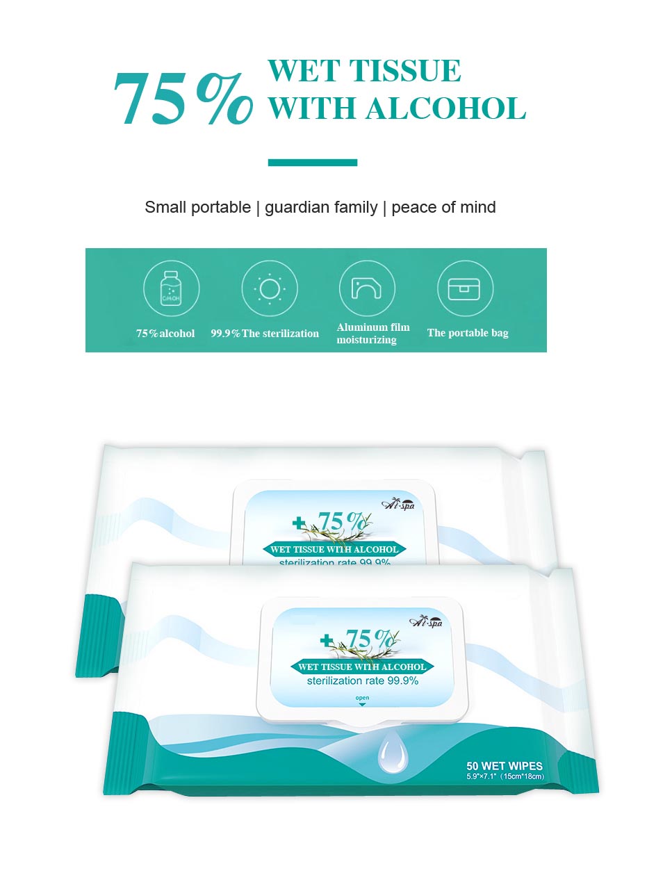 75 alcohol disinfectant wet wipes