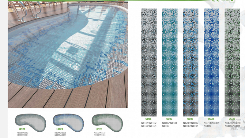 gradual change glass mosaic