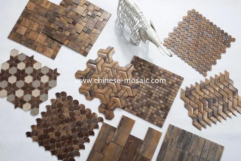 bronze mosaic tile