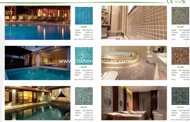 Euro glass mosaic for swimming pool Euro glass mosaic for swimming pool
