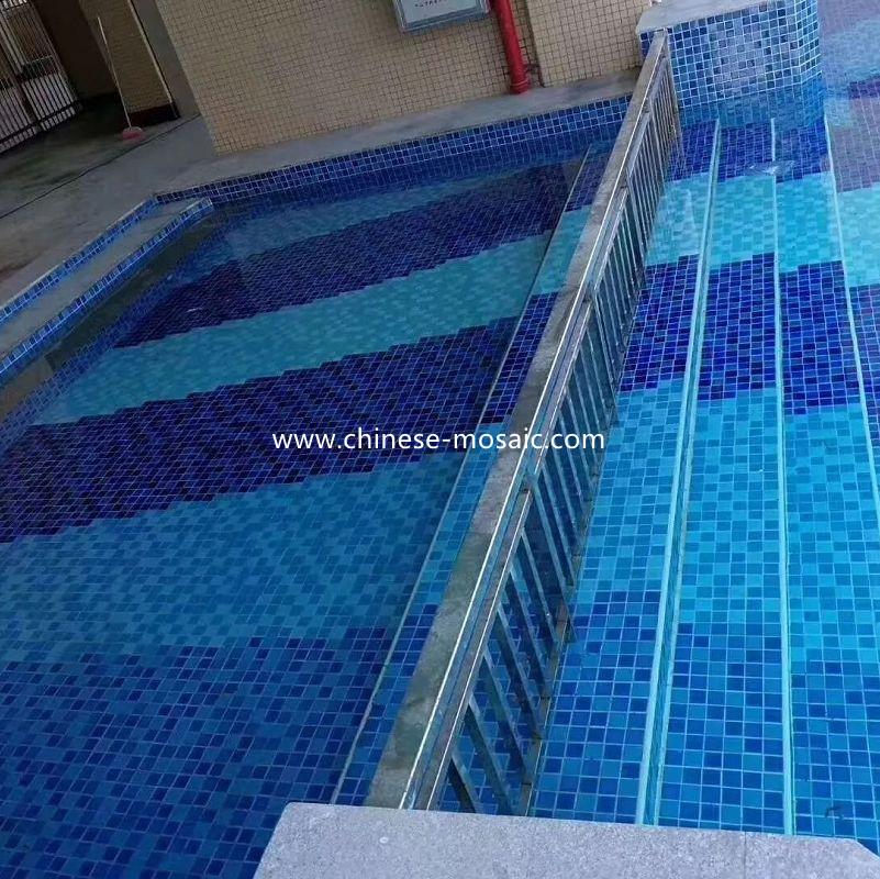 crystal glass mosaic for swimming pool 