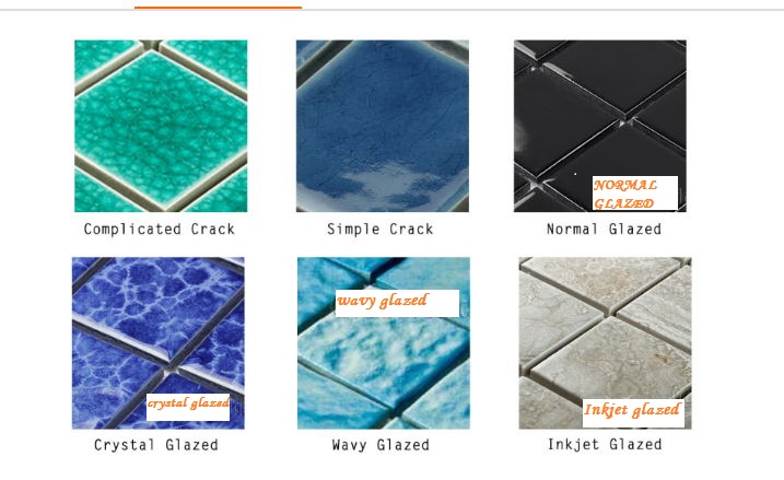 porcelain mosaic for swimming pool 