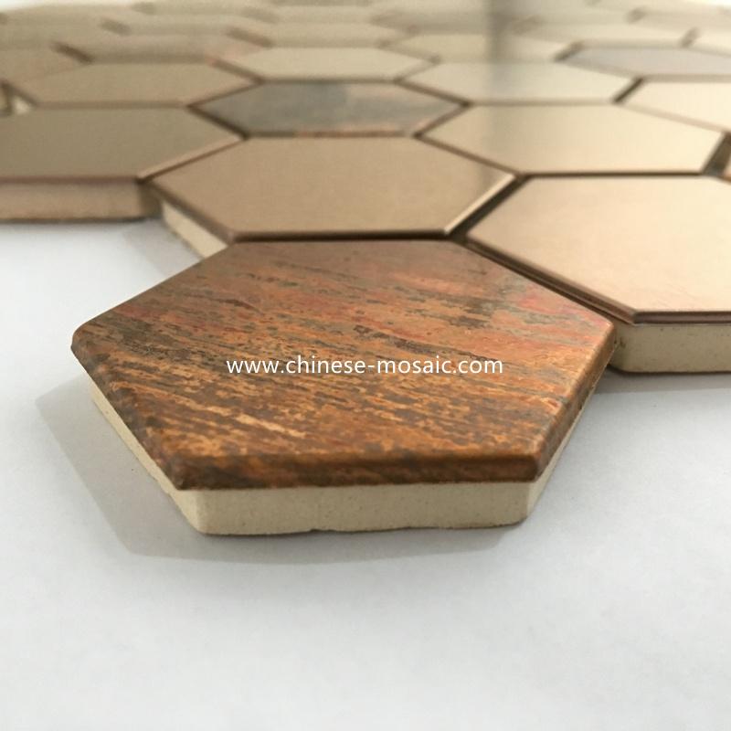 copper mosaic tile