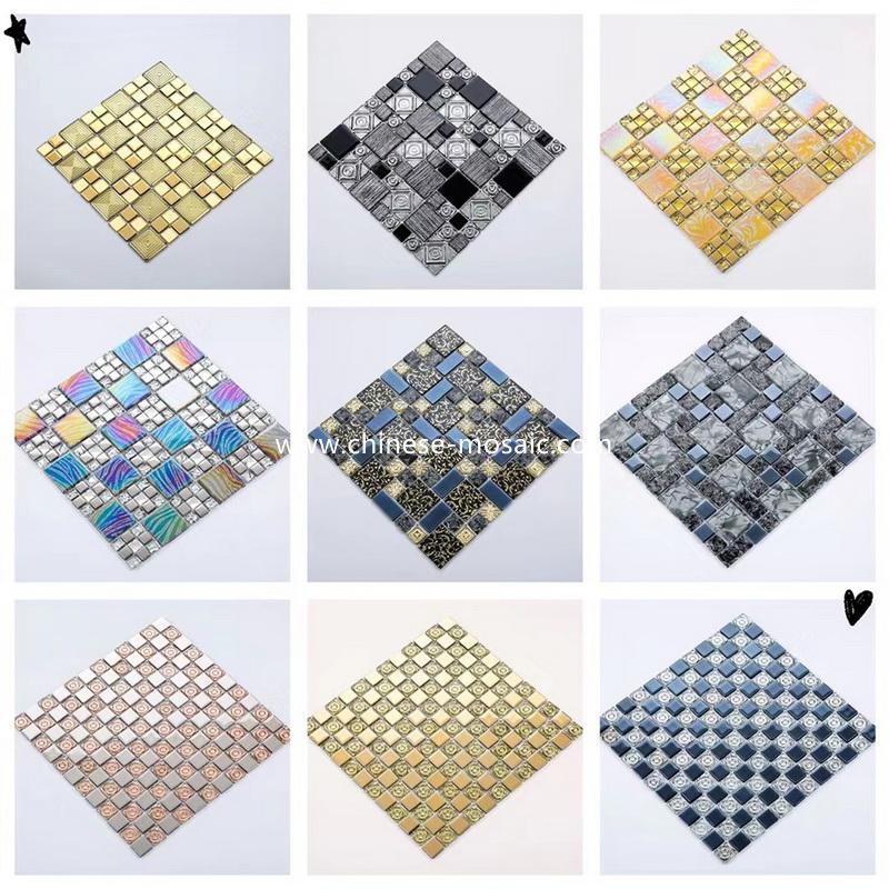 Gold plating glass mosaic