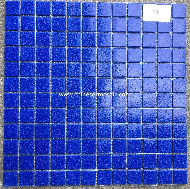 dark blue glass mosaic tile for swimming pool 