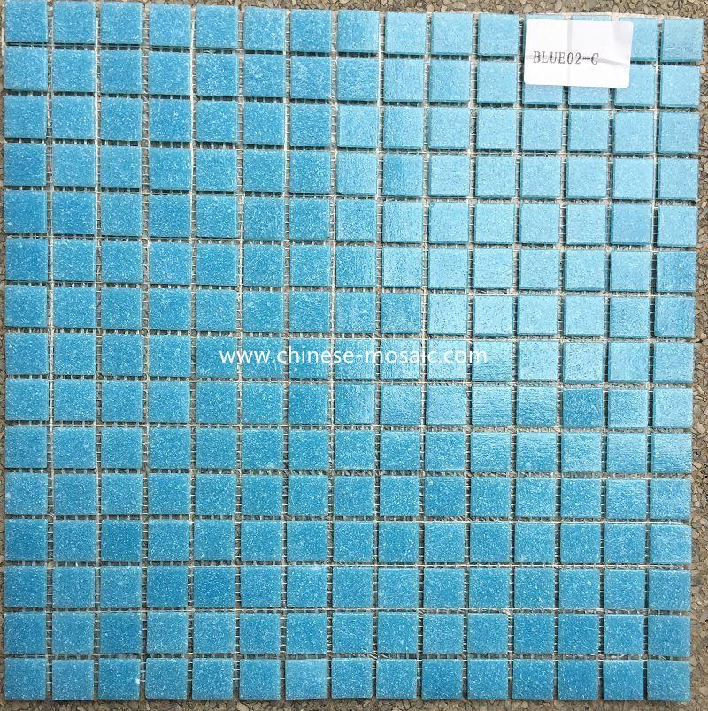 light blue glass mosaic tile for swimming pool