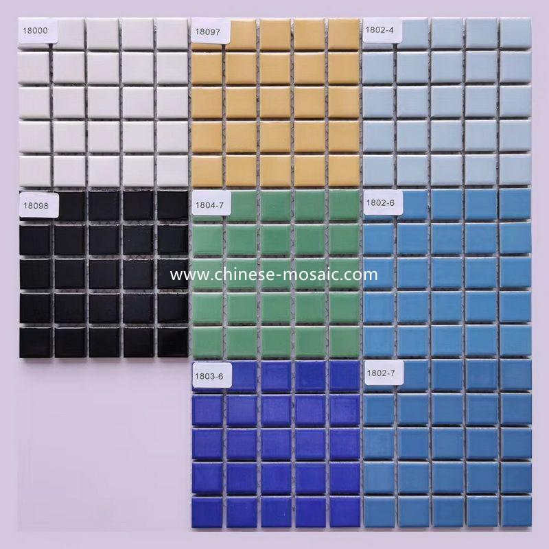 pure color glaze mosaic tile