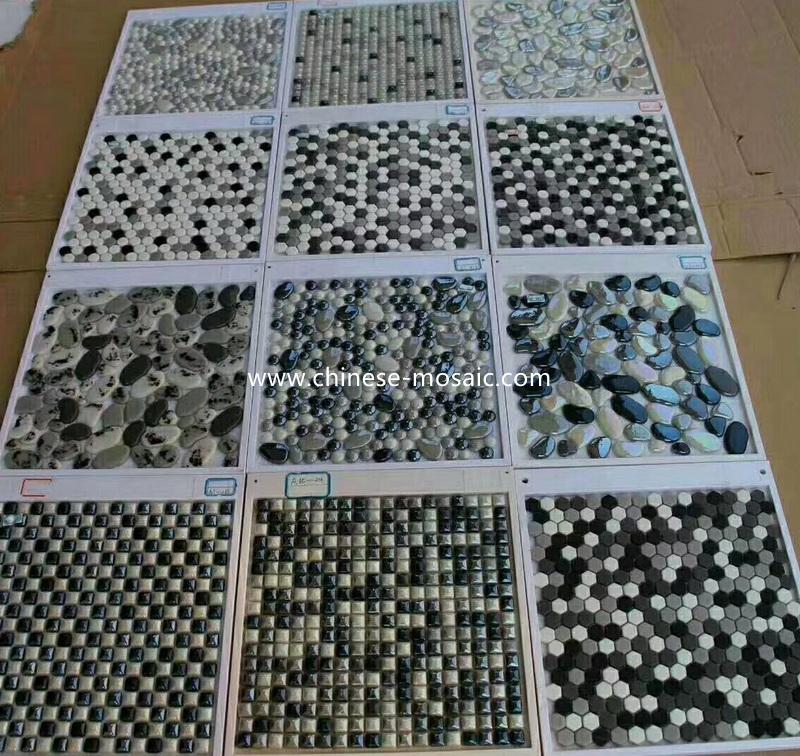 Full body recycled glass mosaic tile 