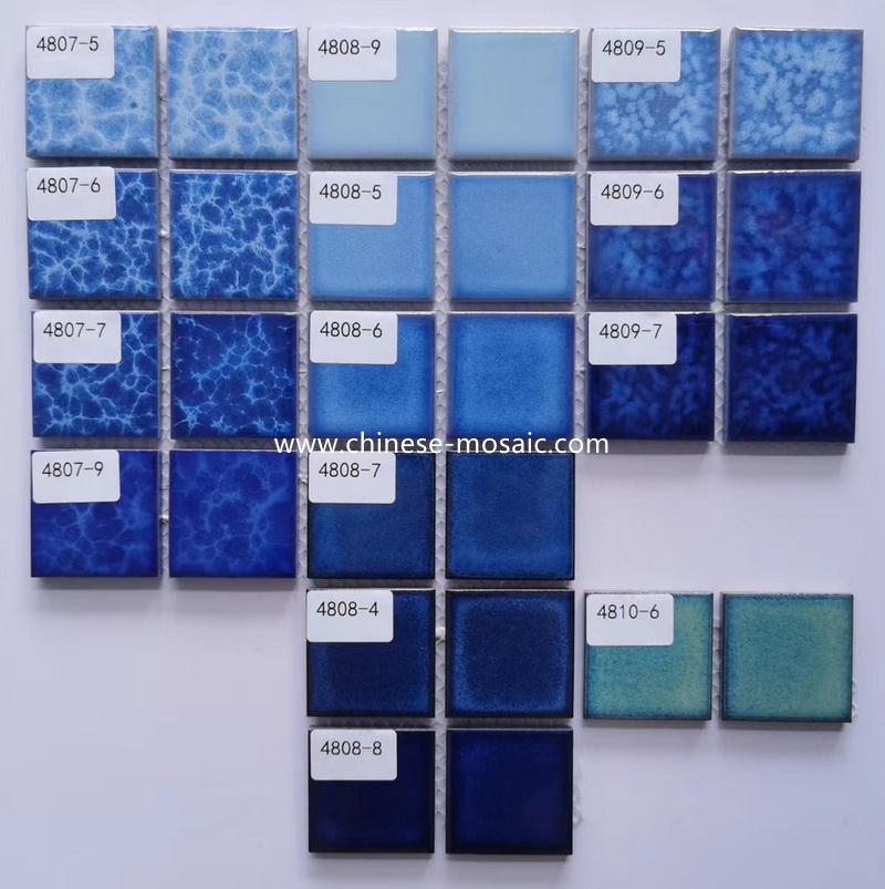 48x48mm crystalline glaze swimming pool mosaic tile