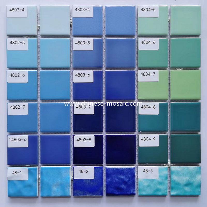 pure color swimming pool mosaic 