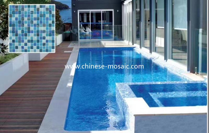 glass mosaic tile for villa swimming pool 