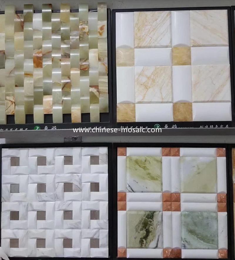 jade tile backsplash