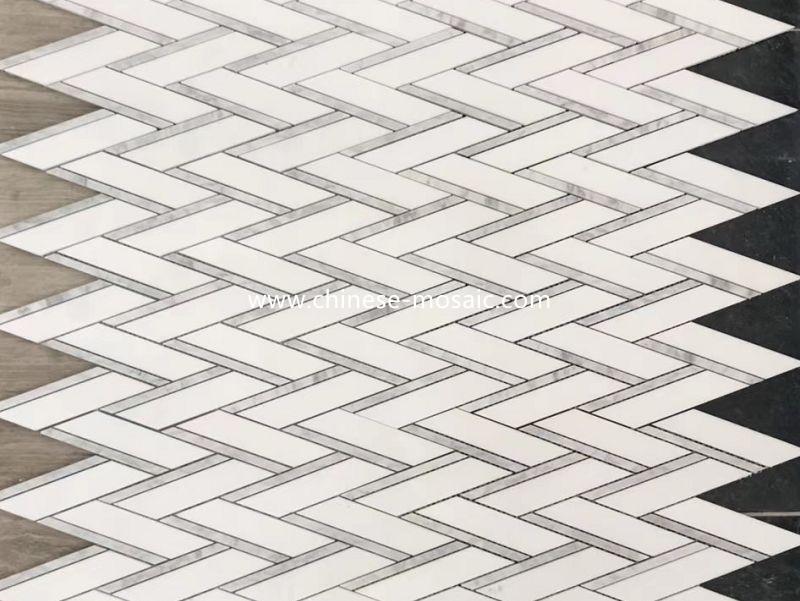 water jet marble mosaic tile