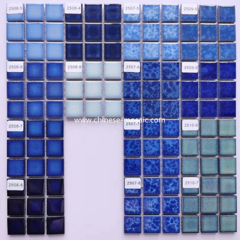 crystalline glaze ceramic mosaic tile for swimming pool