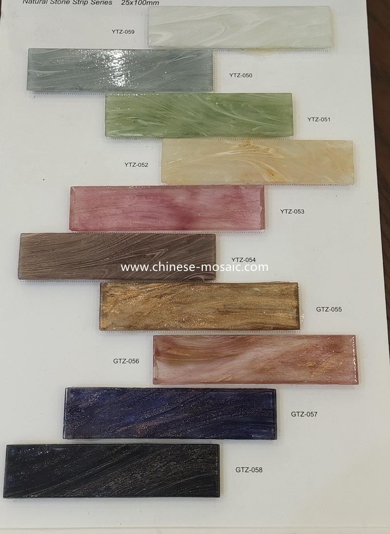 stone vein glass mosaic tile