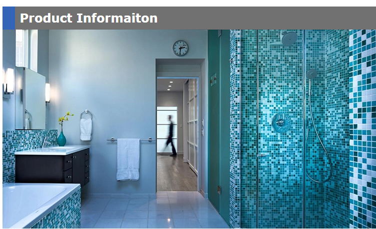 glass mosaic tile for bathroom wall and floor