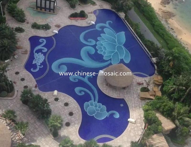 swimming pool flower design 