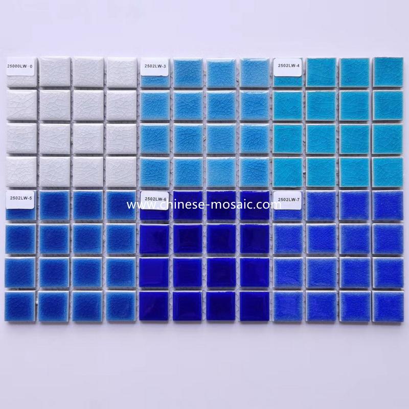 blue swimming pool tile