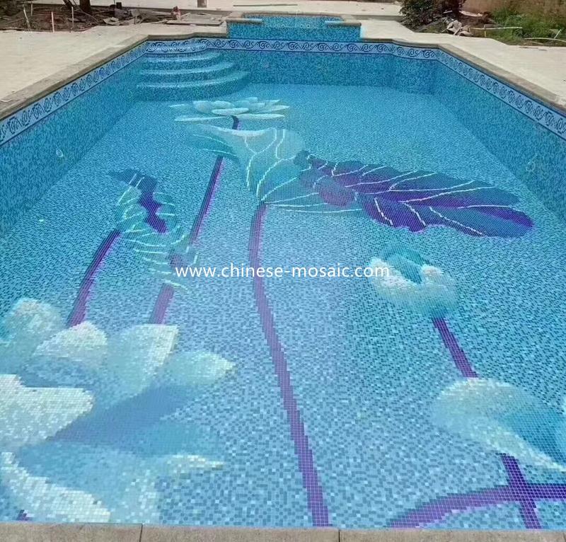 swimming pool mosaic tile medallion 