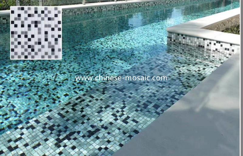 swimming pool glass tile mosaic