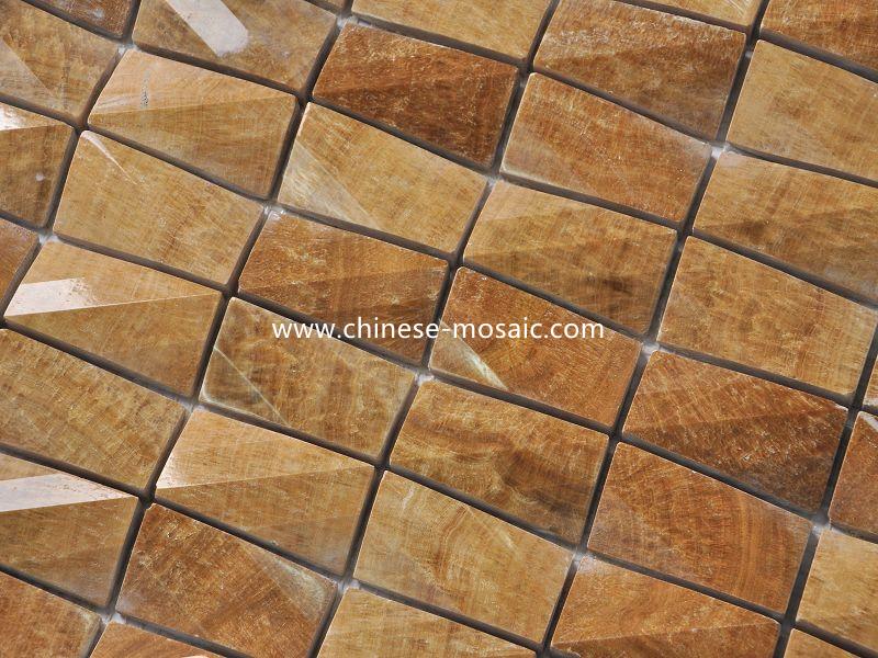 irregular shape marble mosaic