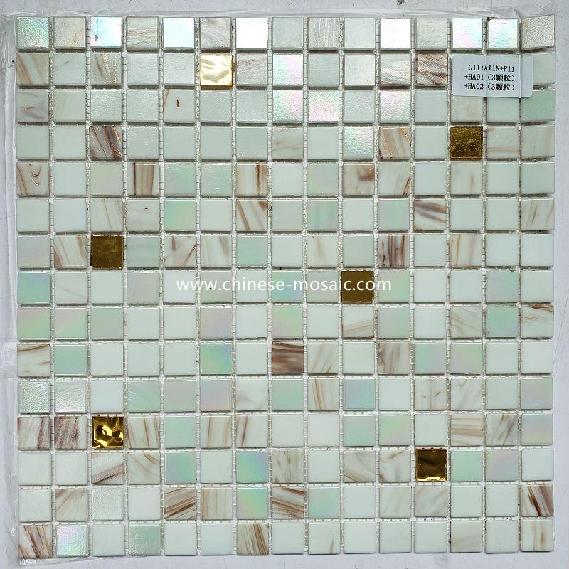 pearl glass mosaic tile