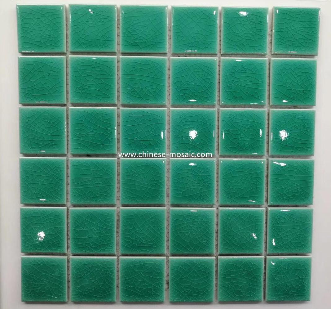green color swimming pool mosaic