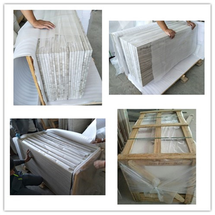 Wooden Vein Marble Slab Packing