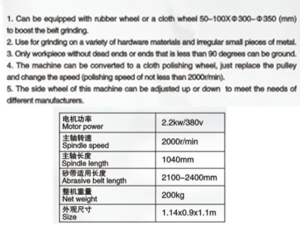 Horizontal Type Abrasive Grinding Machine