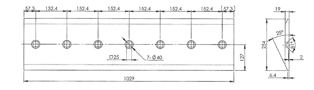 D6 cutting edge drawing D6 cutting edge drawing