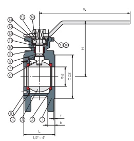 Wafer type ball valve