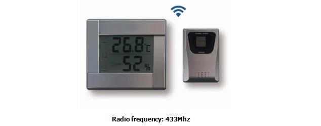Digital Wireless LCD Temperature Humidity Meter
