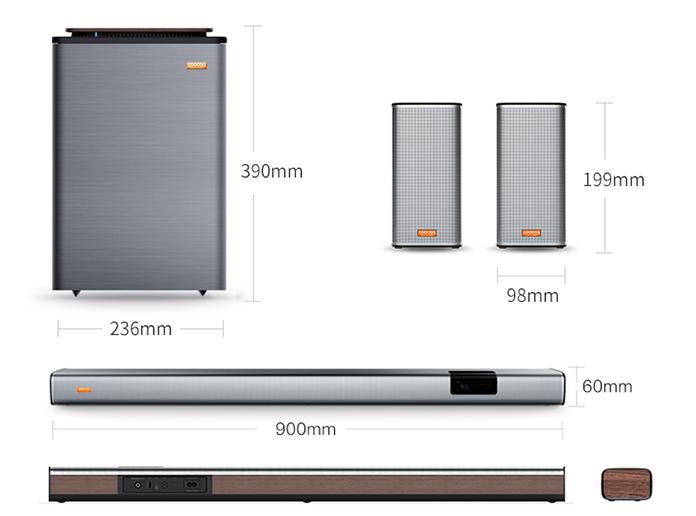 Optical Fiber Input Bluetooth Home Theater