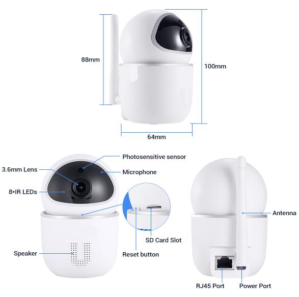 Alarm Cloud Storage WiFi IP Camera 