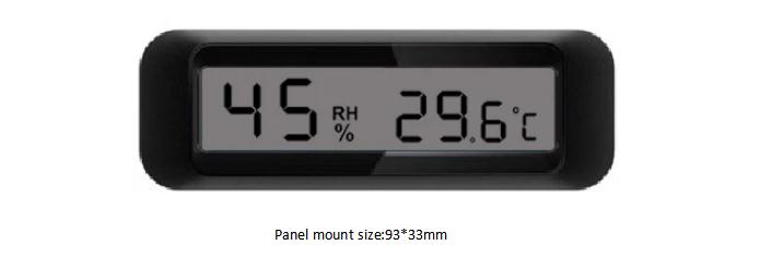 LCD Rectangular Panel Thermometer Hygrometer